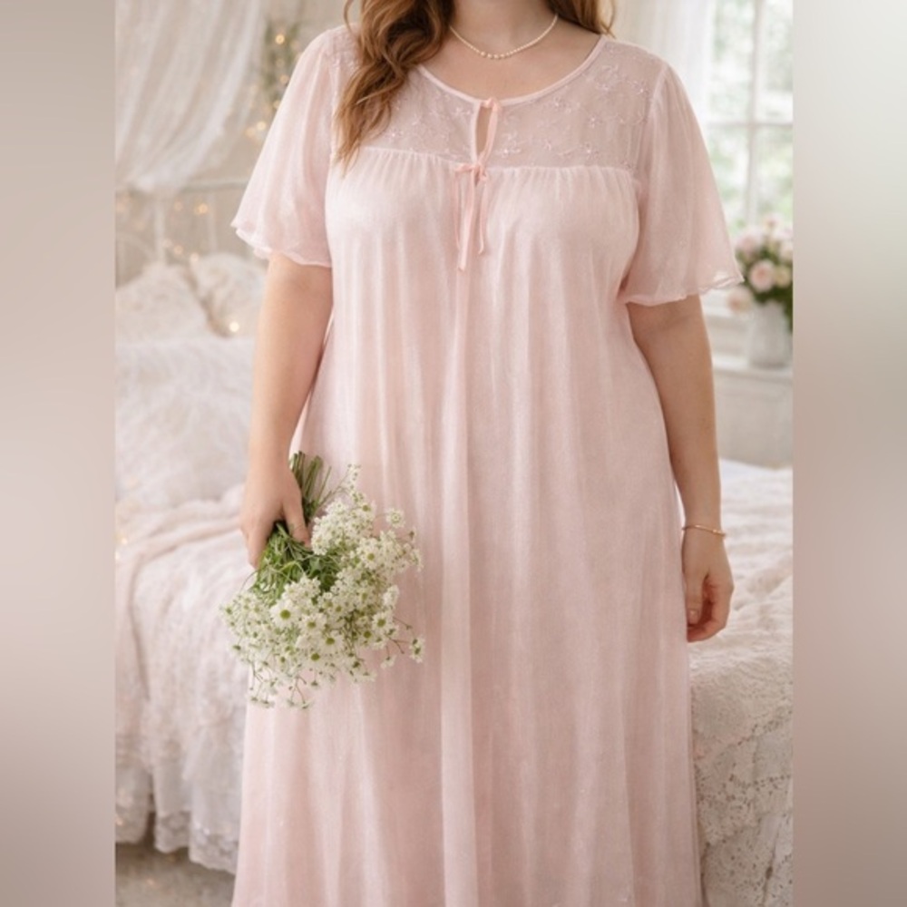 Vintage Carriage court traditional 3X Nightgown Y2K Fairycore Lingerie Made USA